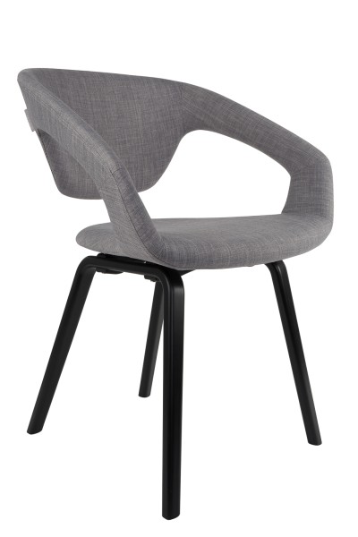 Flexback Stuhl schwarz grau
