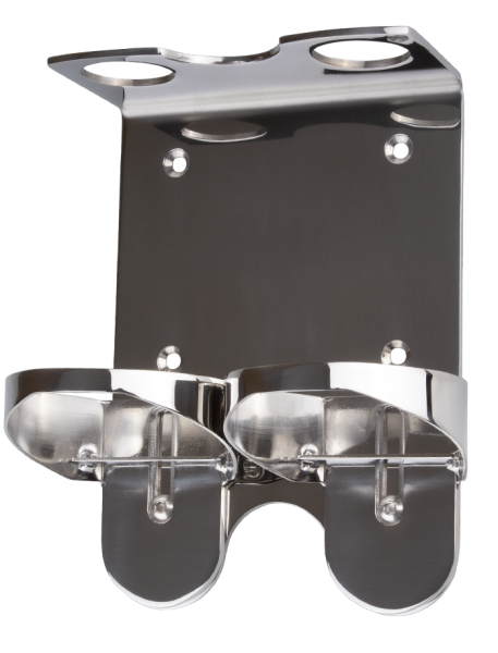 Edelstahl-Halterung Duo für Pumpspender 310 ml, Chrome ED & VdC