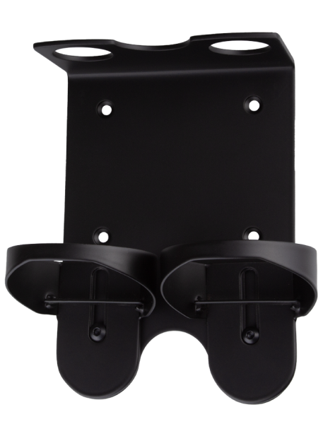 Edelstahl- Halterung für Pumpspender DUO, schwarz / mattlackiert 310 ml ED & VdC